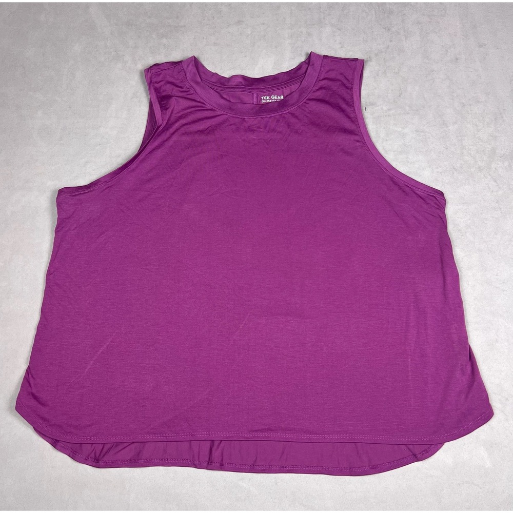Tek Gear Womens Purple On-the-Go Gear Active Tank Top XXL New With Tags